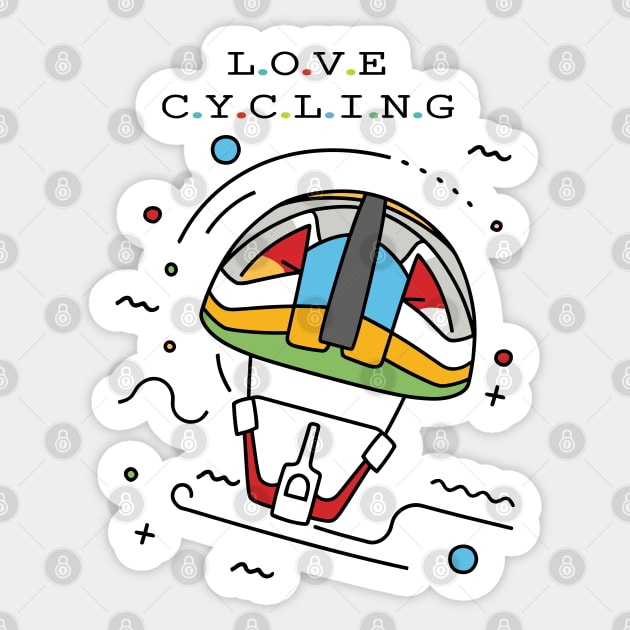 Love Cycling Sticker by Fashioned by You, Created by Me A.zed